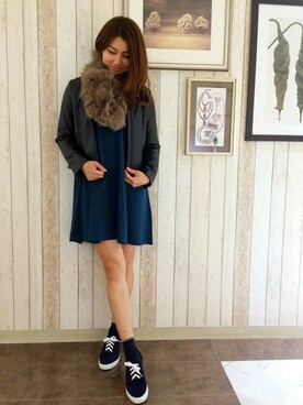 「N.（N. Natural Beauty Basic）（エヌエヌナチュラルビューティーベーシック）のアイテム（ノーカラージャケット）」を使った、N. STAFFさん（レディース・160cm）の秋コーディネート