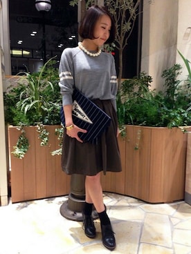 「N.（N. Natural Beauty Basic）（エヌエヌナチュラルビューティーベーシック）のアイテム（ブーティ）」を使った、N. STAFFさん（レディース・160cm）の秋コーディネート
