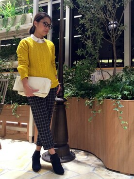 「N.（N. Natural Beauty Basic）（エヌエヌナチュラルビューティーベーシック）のアイテム（ブーティ）」を使った、N. STAFFさん（レディース・160cm）の秋コーディネート