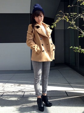 「N.（N. Natural Beauty Basic）（エヌエヌナチュラルビューティーベーシック）のアイテム（ピーコート）」を使った、N. STAFFさん（レディース・160cm）の秋コーディネート
