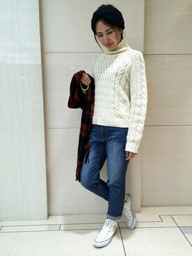 N. STAFFさん（レディース・160cm）の冬コーディネート