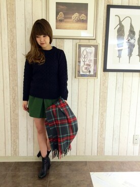 N. STAFFさん（レディース・160cm）の秋コーディネート