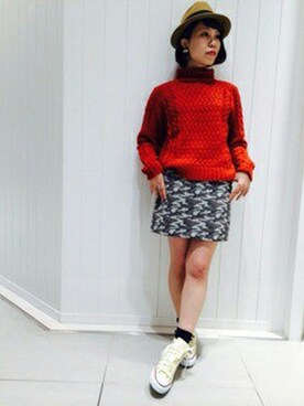 N. STAFFさん（レディース・160cm）の冬コーディネート