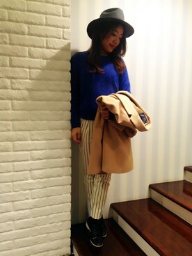 N. STAFFさん（レディース・160cm）の冬コーディネート