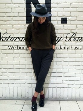 N. STAFFさん（レディース・160cm）の冬コーディネート