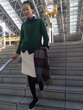 N. STAFFさん（レディース・160cm）の冬コーディネート