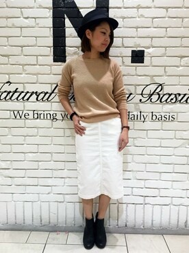 N. STAFFさん（レディース・160cm）の冬コーディネート