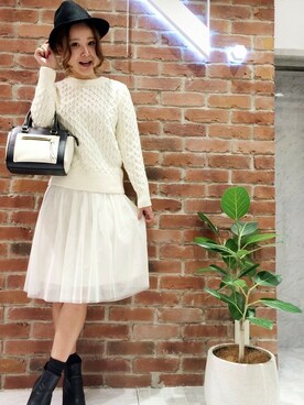 「N.（N. Natural Beauty Basic）（エヌエヌナチュラルビューティーベーシック）のアイテム（ブーティ）」を使った、N. STAFFさん（レディース・160cm）の冬コーディネート