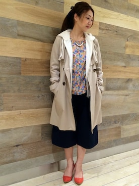 「N.（N. Natural Beauty Basic）（エヌエヌナチュラルビューティーベーシック）のアイテム（トレンチコート）」を使った、N. STAFFさん（レディース・160cm）の冬コーディネート