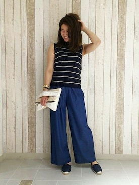 「フェススタイル」｜「アイテム（モカシン/デッキシューズ）」を使った、N. STAFFさん（レディース・160cm）の春コーディネート