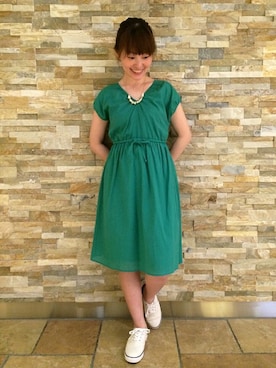 N Natural Beauty Basic エヌエヌナチュラルビューティーベーシック の コットンギャザーワンピース ワンピース Wear