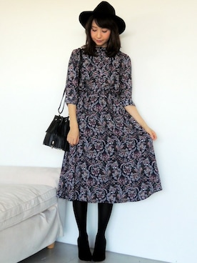 N. STAFFさん（レディース・160cm）の冬コーディネート