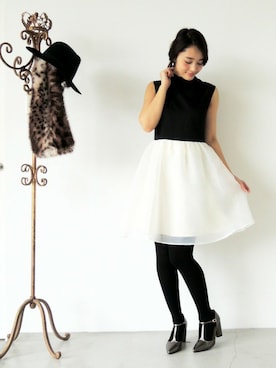 N. STAFFさん（レディース・160cm）の冬コーディネート