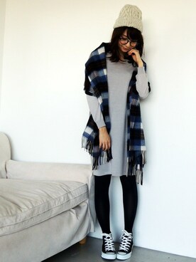 N. STAFFさん（レディース・160cm）の冬コーディネート