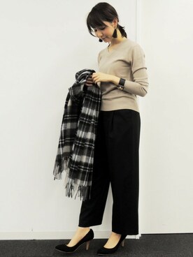 N. STAFFさん（レディース・160cm）の冬コーディネート