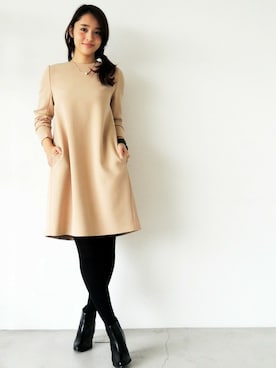 「N.（N. Natural Beauty Basic）（エヌエヌナチュラルビューティーベーシック）のアイテム（ブーティ）」を使った、N. STAFFさん（レディース・160cm）の冬コーディネート