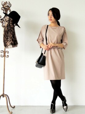 N. STAFFさん（レディース・160cm）の冬コーディネート