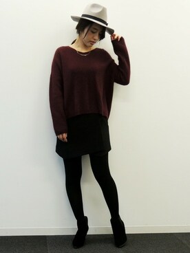 N. STAFFさん（レディース・160cm）の冬コーディネート