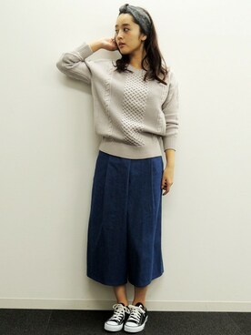 N. STAFFさん（レディース・160cm）の冬コーディネート