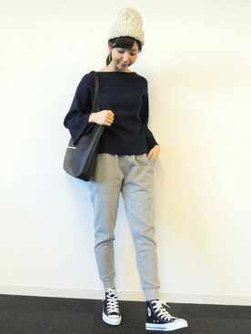 N. STAFFさん(レディース・160cm)の冬コーディネート
