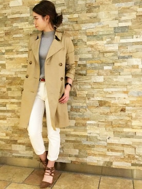 「N.（N. Natural Beauty Basic）（エヌエヌナチュラルビューティーベーシック）のアイテム（トレンチコート）」を使った、N. STAFFさん（レディース・160cm）の春コーディネート