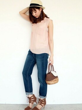 N. STAFFさん（レディース・161cm）の春コーディネート