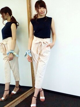 N. STAFFさん（レディース・160cm）の春コーディネート