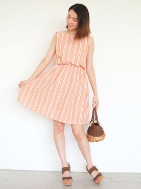 N. STAFFさん（レディース・160cm）の夏コーディネート