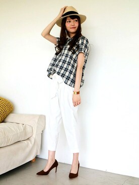 N. STAFFさん（レディース・165cm）の夏コーディネート