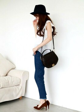 N. STAFFさん（レディース・165cm）の夏コーディネート