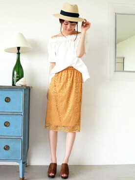 N. STAFFさん（レディース・165cm）の夏コーディネート