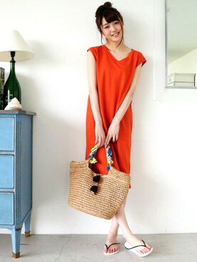 N. STAFFさん（レディース・165cm）の夏コーディネート