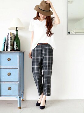 N. STAFFさん（レディース・165cm）の夏コーディネート