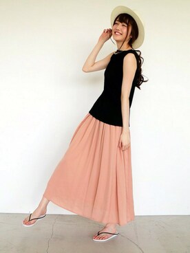 N. STAFFさん（レディース・165cm）の夏コーディネート