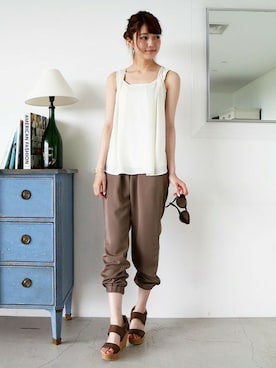 N. STAFFさん（レディース・165cm）の夏コーディネート