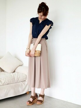 N. STAFFさん（レディース・165cm）の夏コーディネート