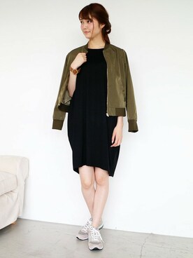 「N.（N. Natural Beauty Basic）（エヌエヌナチュラルビューティーベーシック）のアイテム（MA-1）」を使った、N. STAFFさん（レディース・165cm）の秋コーディネート