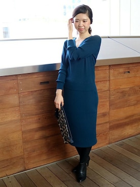 「N.（N. Natural Beauty Basic）（エヌエヌナチュラルビューティーベーシック）のアイテム（ブーティ）」を使った、N. STAFFさん（レディース・160cm）の秋コーディネート
