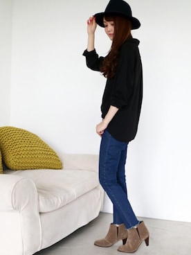 「N.（N. Natural Beauty Basic）（エヌエヌナチュラルビューティーベーシック）のアイテム（ブーティ）」を使った、N. STAFFさん（レディース・165cm）の秋コーディネート