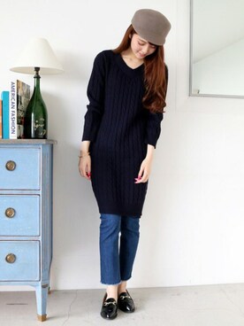 N. STAFFさん（レディース・165cm）の秋コーディネート