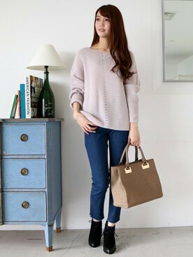 「N.（N. Natural Beauty Basic）（エヌエヌナチュラルビューティーベーシック）のアイテム（ブーティ）」を使った、N. STAFFさん（レディース・165cm）の秋コーディネート