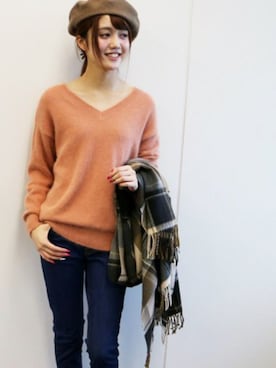 「N.（N. Natural Beauty Basic）（エヌエヌナチュラルビューティーベーシック）のアイテム（ハンチング/ベレー帽）」を使った、N. STAFFさん（レディース・165cm）の秋コーディネート