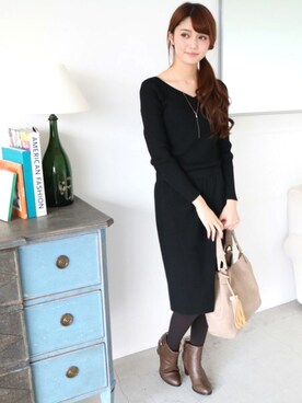 N. STAFFさん（レディース・165cm）の秋コーディネート