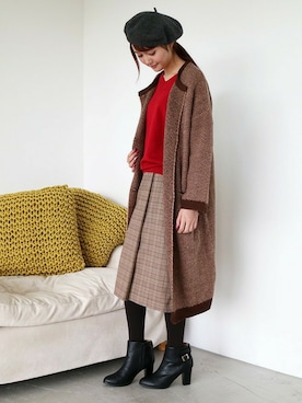 「N.（N. Natural Beauty Basic）（エヌエヌナチュラルビューティーベーシック）のアイテム（ハンチング/ベレー帽）」を使った、N. STAFFさん（レディース・165cm）の秋コーディネート
