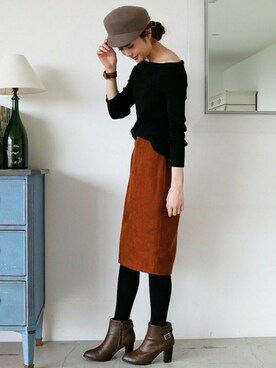 N. STAFFさん（レディース・165cm）の秋コーディネート