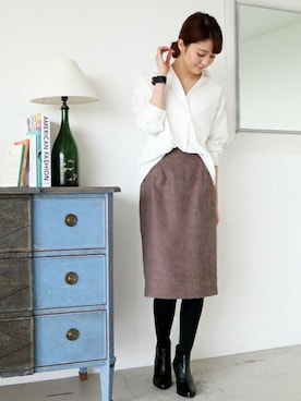 「N.（N. Natural Beauty Basic）（エヌエヌナチュラルビューティーベーシック）のアイテム（ブーティ）」を使った、N. STAFFさん（レディース・165cm）の秋コーディネート