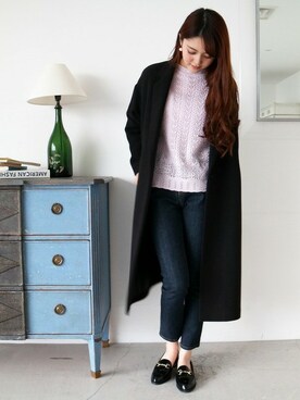 N. STAFFさん（レディース・165cm）の冬コーディネート