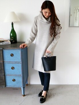 N. STAFFさん（レディース・165cm）の冬コーディネート