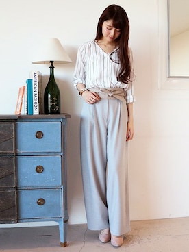 N. STAFFさん（レディース・165cm）の冬コーディネート