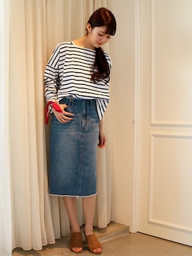 N. STAFFさん（レディース・165cm）の冬コーディネート